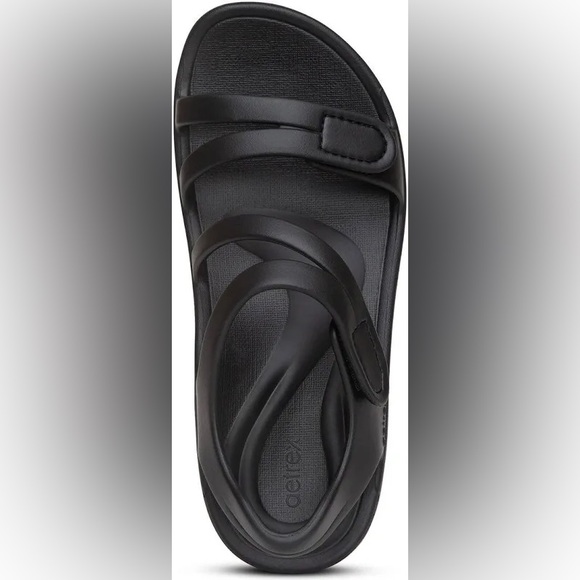 Aetrex Jillian Sport Sandal Black Women’s Size 9 Cushioned Water Resistant - Picture 4 of 11